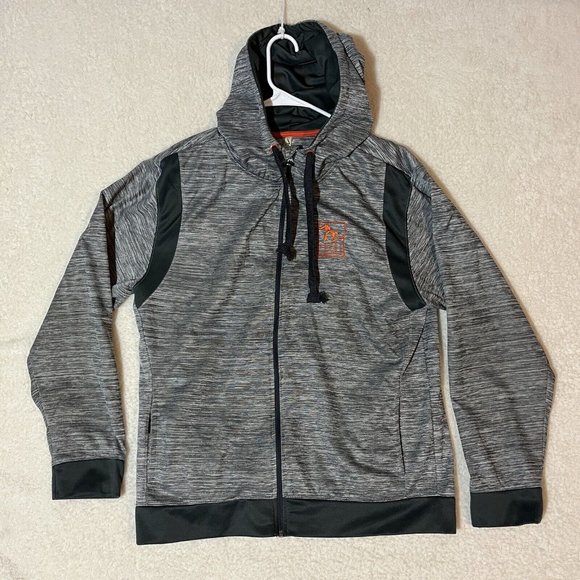 Momentum Outfitters Hoodie Mens Large Gray Full Zip Great Lakes Sweatshirt - Picture 1 of 9